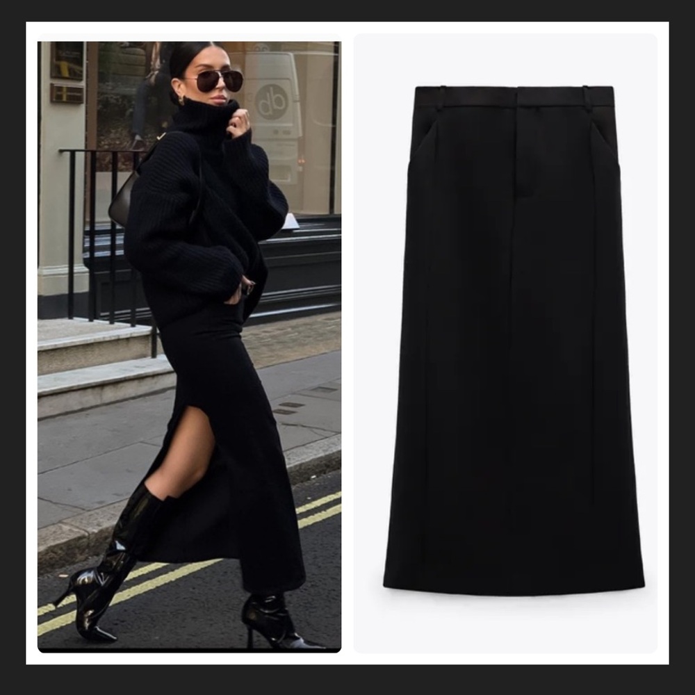NEW Zara WOOL BLEND SKIRT LIMITED EDITION